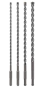 10-Pack 1/4 Inch x 6 Inch SDS Plus Rotary Hammer Drill Bits, Carbide Tipped for Brick, Stone and Concrete (1/4” x 4" x 6")