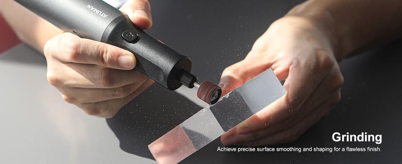 ATuMan Cordless Rotary Tool Kit, 7.2V with Higher Torque, More Powerful, 5 Speeds 10000 to 28000 RPM, with 42 Accessories, Multi Purposes, Sanding, Polishing, Drilling, Etching, Engraving, DIY Crafts