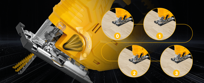 Cordless Jig Saw for Dewalt 20v Battery, Brushless Jigsaw with LED Light, 7 Variable Speed, 45° Beveled Cuts, 4 Orbital Settings, 3 Jigsaw Blades for Wood/Metal Cutting
