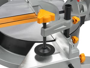 Hoteche 10-Inch Sliding Compound Miter Saw 15-Amp Single Bevel Power Chop Saw with Laser Guide for Wood and Metal Working