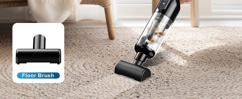 Handheld Vacuum Cordless, Portable Car Vacuum with 16000Pa Powerful Suction, Ultra-Lightweight 1.3lbs, Brushless Motor, Multiple Accessories for Home Office Car Pets Cleaning