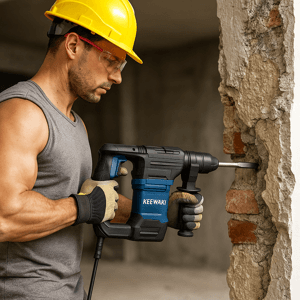 19-Piece SDS Plus Hammer Drill Bits for Concrete and Chisels Set, Cross Carbide Tip Masonry Drill Bit Set, Heavy-Duty Concrete Drill Bits for Brick & Stone, Storage Case Included