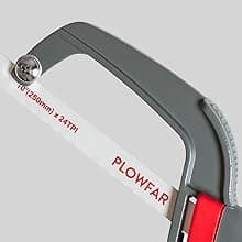 Aluminum Frame Mini Hacksaw with 10" Flexible Bi-Metal HSS Blade for Metal and Wood