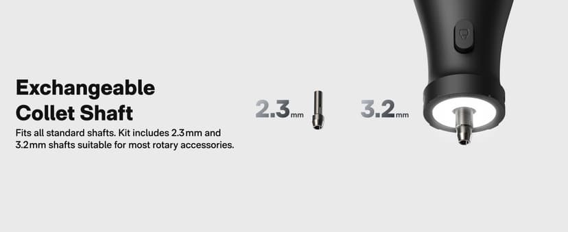 HOTO 12V Cordless Rotary Tool Kit Pro, Brushless Motor, 35000RPM Variable Speed, 3000mAh USB-C Rechargeable, LED Light, 37 Accessories, Ideal for Carving, Sanding, Polishing, Drilling, Cutting, DIY