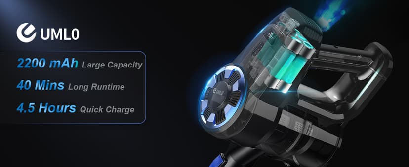 Cordless Vacuum Cleaner, 8-in-1 Lightweight Stick Vacuum with Powerful Suction, Self-Standing, 40 Mins Max Runtime, Rechargeable Vacuum Cleaners for Home, Hardwood Floor, Carpet, Pet Hair N3S