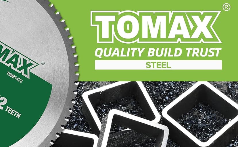 TOMAX 14 Inch 72 Tooth Industrial Level Steel and Ferrous Metal Saw Blade with 1 Inch Arbor
