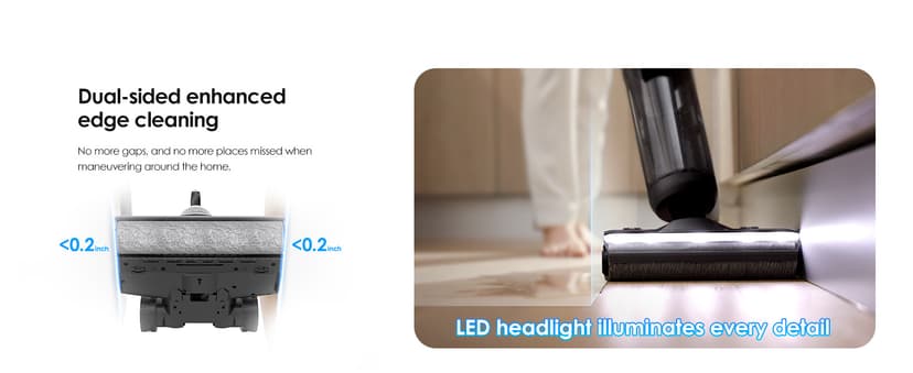 Tineco Floor ONE S7 FlashDry Smart Cordless Wet Dry Vacuum Cleaner, Long Runtime, Great for Sticky Messes, Self-Cleaning, 158℉Hot Air FlashDrying, Dual-Sided Edge Cleaning, Extended Battery Lifespan