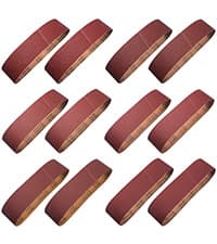 S SATC 3x18 Sanding Belts 20PCS Belt Sander Paper Aluminum Oxide (3 Each of 60/80/120/150/240/400 Grits & 2 of 40 Grits) Ideal for Wood Metal Paint Sanding