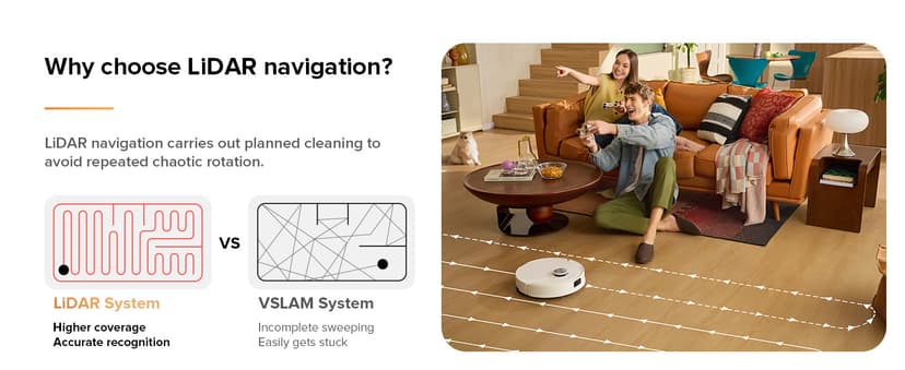 roborock Q10 S5 Robot Vacuum and Mop Cleaner, 10000Pa HyperForce Suction, Dual Anti-Tangle System, Auto-Lifting Mop, ReactiveTech Obstacle Avoidance, App Control, for Pet Hair and Carpet, White