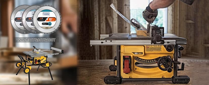 Luckyway 12 Inch Miter Saw Blade 80T with 1 Inch Arbor TCT Circular Saw Blade for Cutting Wood