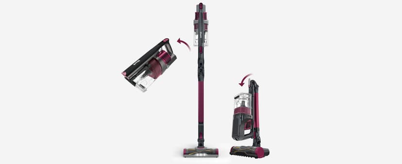 Shark IZ163H Pet Plus Cordless Stick Vacuum with Self-Cleaning Brushroll and HEPA Filter, Lightweight Deep Cleaning Vacuum for Carpet and Hard Floors, Folds for Easy Storage, 40-min Runtime, Raspberry