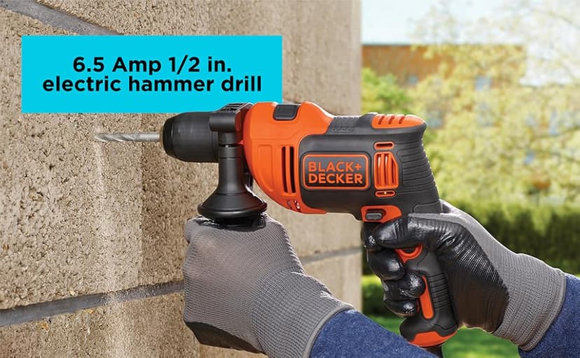 BLACK+DECKER Hammer Drill, 6.5-Amp, 1/2-Inch (BEHD201)