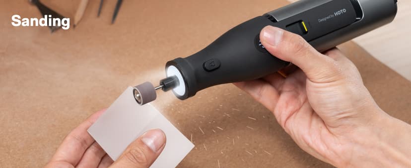 HOTO 12V Cordless Rotary Tool Kit Pro, Brushless Motor, 35000RPM Variable Speed, 3000mAh USB-C Rechargeable, LED Light, 37 Accessories, Ideal for Carving, Sanding, Polishing, Drilling, Cutting, DIY