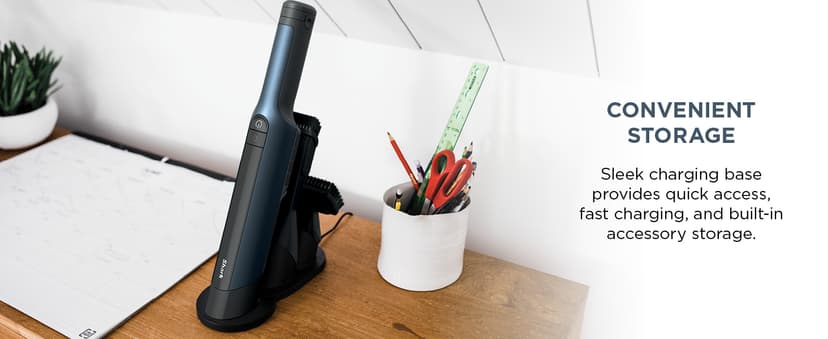 Shark WV410BL WANDVAC Cordless Hand Vacuum, Ultra-Lightweight & Portable with Powerful Suction & Tools for Pets, Designed for Car & Home, Dark Blue