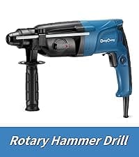 DongCheng Hammer Drill 6A,1/2 Inch Keyed Chuck, 0-3000 RPM/45000 BPM Impact Drill with 15PCS Drilling Bits for Brick Wall, Metal & Wood, DZJ05-13