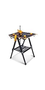 Saw Horses 2 Pack Folding, Heavy Duty Sawhorse Table 2600 Lbs Load Capacity with 2x4 Support Legs, Portable Folding and Fast Open Legs and Easy Grip Handle for Woodworking.