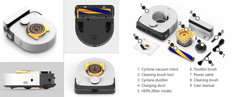 Robot Vacuum for Pet Hair, Automatic Robot Vacuum Cleaner Self Cleaning Brushroll, Robotic Vacuum Ideal for Carpet, 22,000 Pa Square