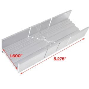 Mini Metal Miter Box and Saw Set, 6 Inch Extra Fine Cut Hand Saw, 5.3 Inch Small Aluminum Miter Box with 3 Hacksaw Replacement Blades for Crafts, Hobby Projects, Cutting Wood, Soft Metal