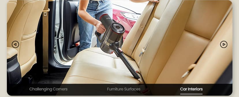 Cordless Vacuum Cleaner with Bendable Wand, Lightweight Stick Vacuum Cleaners for Home, Hard Floor & Carpet, Pet Hair,Under Furniture, 6-in-1 Handheld Vacuum, Self-Standing, Wall Mount Storage