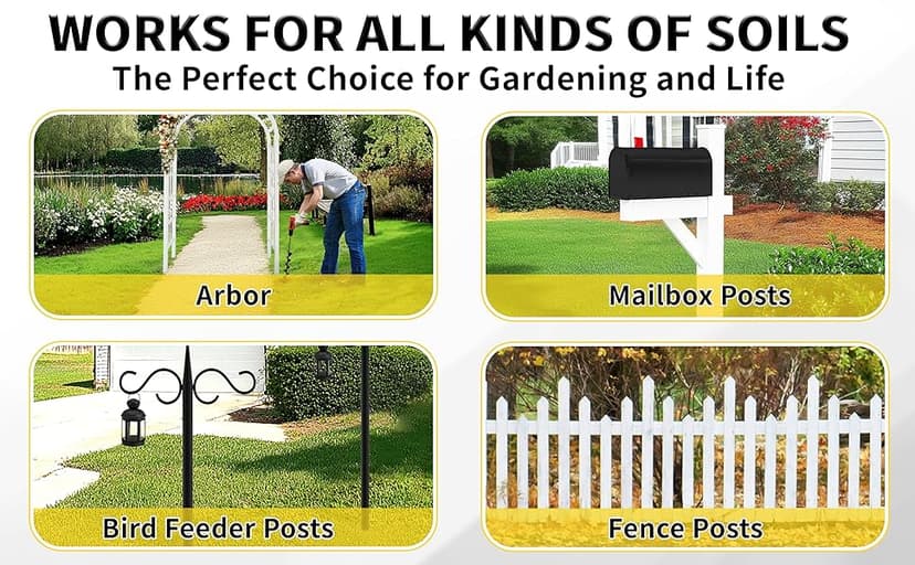 2”x32“ Auger Drill Bit for Planting, Heavy-Duty Planting Auger for Bulbs, Post Hole Digger for 3/8”Hex Drive Drill