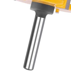 Junreox 2PCS Tongue and Groove Router Bit Set, 3rd Gen. 1/4 Shank Router Bits for 3/4" Stock, 1/2" Cutting Depth, Adjustable 3 Teeth Shaker Cabinet Door Router Bits for Woodworking, Milling, Cutting