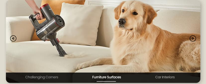 Cordless Vacuum Cleaner with Bendable Wand, Lightweight Stick Vacuum Cleaners for Home, Hard Floor & Carpet, Pet Hair,Under Furniture, 6-in-1 Handheld Vacuum, Self-Standing, Wall Mount Storage