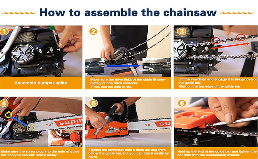 62cc Gas Chainsaw 20 Inch Gas Powered Chainsaws 2-Cycle Petrol Handheld Gasoline Chain Saw Power Saws for Cutting Wood Tree Trimming
