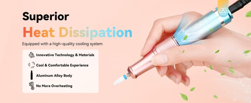 SAVILAND Electric Nail Drill Professional: 40000RPM Upgrad Nail Drill Kit 2025 Beautiful Gradient Sunset Color Scheme Nail D rill Machine Portable Nail File & Buffers Salon Use Manicure Pedicure