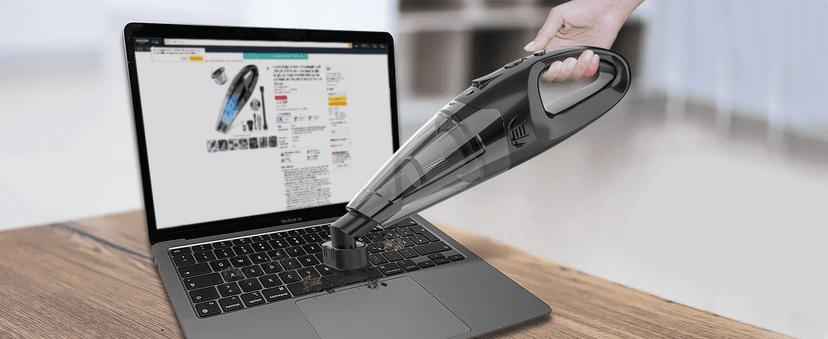 Handheld Vacuum Cordless Rechargeable, Car Vacuum Cleaner with LED, USB Charge, 1.65LBs Hand Vacuum Cordless, for Car/Home/Pet