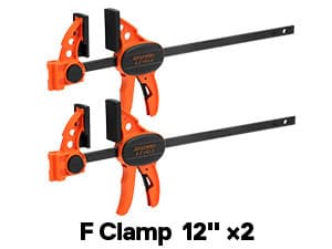 PONY 2-Pack Clamping Sawhorses, 1200 LBS Load Capacity, 30-3/4" Folding Sawhorse with 12” F Clamps, Bench Dogs, Angle Clamps, 2" Spring Clamps, Steel Legs, Heavy Duty for Woodworking