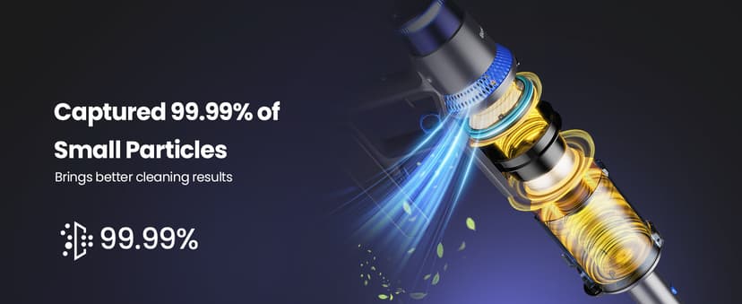 V25 Cordless Vacuum Cleaner, 680W 60Kpa Powerful Stick Vacuum with Dust Sensor, Digital Display, 4000mAh Rechargeable Battery up to 60Mins, Versatile for Pet Hair, Floor, Carpet (Sapphire)