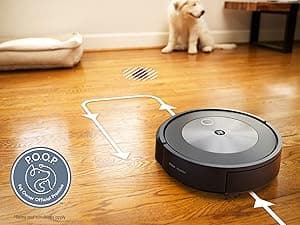 iRobot Roomba j7+ (7550) Self-Emptying Robot Vacuum – Uses PrecisionVision Navigation to Identify & Avoid Objects Like Socks, Shoes, & Pet Waste, Smart Mapping, Self-Empty for Up to 60 Days