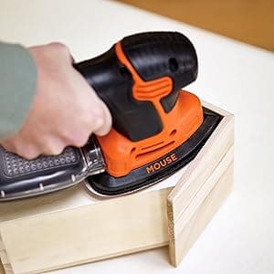 BLACK+DECKER Detail Sander, 1.2 Amp, 16,000 OPM, Compact Design, 3-Position Grip for Comfort, Includes Dust Collector, Corded (BDEMS600)