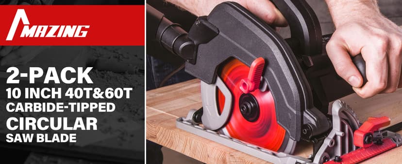 MAZING 3-Piece 7-1/4 Inch 24T&40T&60T Circular Saw Blades, 7.25 Inch TCT Compact Saws Blades with 5/8" Arbor, ATB Design for Precision Woodworking, Fit for Plywood, Soft & Hardwood, Wood with Nails