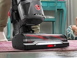 Hoover WindTunnel Tangle Guard Bagless Vacuum Cleaner, Corded Upright Vacuum, HEPA Media Filtration, Anti-Hair Wrap, Headlights, Swivel Steering, Corded Vacuum Cleaners for Home Use