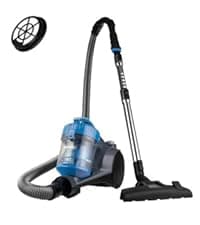 Eureka Bagless Canister Vacuum Cleaner, Lightweight Vac for Carpets and Hard Floors, Silver with Black, NEN180