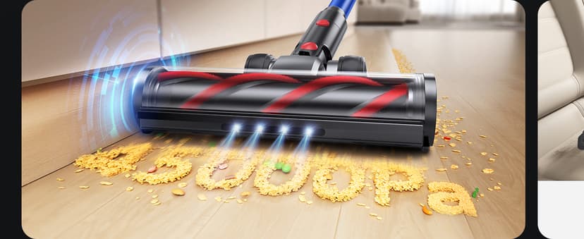 Cordless Vacuum Cleaner, 45Kpa 550W 60Mins Vacuum Cleaners for Home, Stick Vacuum Cordless Rechargeable, Wall Mount Charging, Self-Standing, Household Vacuum for Pet Hair/Carpet/Hardwood Floor(X9)