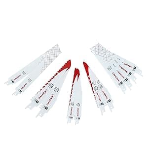 49-22-1129 Replacement for Milwauke Sawzall Reciprocating Saw Blade for Metal Wood PVC Pipe Cutting(Set of 12)