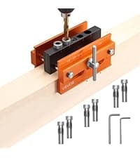 VEVOR Drill Guide, Multi-Angle Press Portable Precision Drilling Guide Jig Attachment, with Large Handle and Mounting Holes, Aluminum Alloy, for Drilling Angled or Straight Holes, for Wood Working
