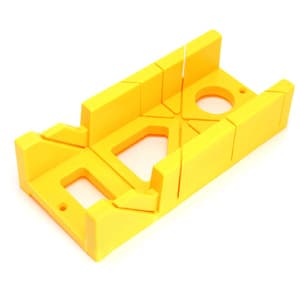 Mitre Box and Saw Set for Crafting,12 Inch Mitre Box with 14 Inch Back Saw,Reinforced Steel Back Saw for Woodworking,Preset Cutting Box with 45 Degree Cutting Guide for Molding Trim