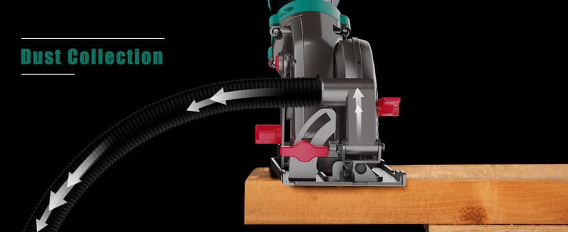 HYCHIKA 6.2A Mini Circular Saw with 3 Blades (4-1/2”), Compact Hand Saw Max 1-7/8" Cutting Depth, 3500RPM, Rubber Handle & 10ft Cord for Wood, Metal, Plastic, Tile