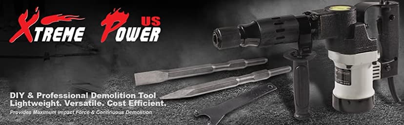 XtremepowerUS 3000BPM Demolition Chipping Jack Hammer w/Chisel Bit & Case Electric 1000W Demolition Construction Concrete Breaker Punch Drill Chipping Hammer