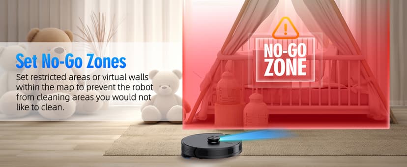 3-in-1 Robot Vacuum and Mop Combo, Self Emptying Station for 60 Days, Robotic Vacuum Cleaner with LiDAR Navigation & Max Strong 5000Pa Suction, 2.4G WiFi/Alexa/App Control, Self-Charging Base