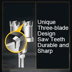 ASNOMY 12PCS TCT Hole Saw Kit for Hard Metal, 5/8"-2-1/8" Inch Tungsten Carbide Tipped Hole Cutter Set with Titanium-Plated Pilot Drill bit for Metal, Stainless Steel, Iron, Wood, Plastic