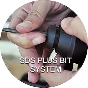 NEIKO 10882A Cordless Rotary Hammer Drill, Includes 20-Volt Li-ion Rechargeable Battery, Fast Charger, SDS Plus Hammer Drill, Heavy Duty Brushless Demolition Hammer, Cordless Hammer Drill, Rotohammer