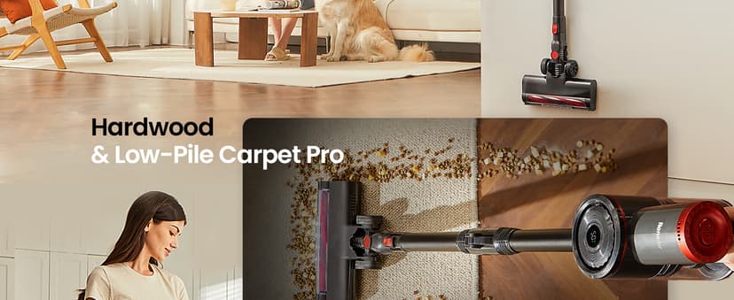 Cordless Vacuum Cleaner with Bendable Wand, Lightweight Stick Vacuum Cleaners for Home, Hard Floor & Carpet, Pet Hair,Under Furniture, 6-in-1 Handheld Vacuum, Self-Standing, Wall Mount Storage