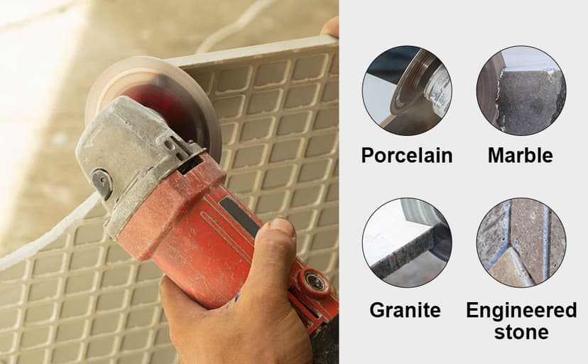 Casaverde 6 inch Porcelain Cutting Blade Diamond Cutting Blade for Granite Marble Ceramic Tiles