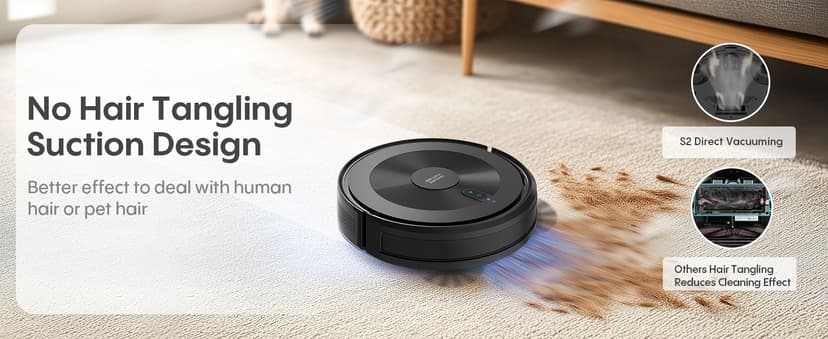Robot Vacuum and Mop: 2-in-1 Robot Vacuum Cleaner 3000Pa Strong Suction & Tangle-Free & Alexa/APP Control & Self-Charging, Schedule Cleaning Robotic Vacuum for Pet Hair, Hard Floor, Carpet