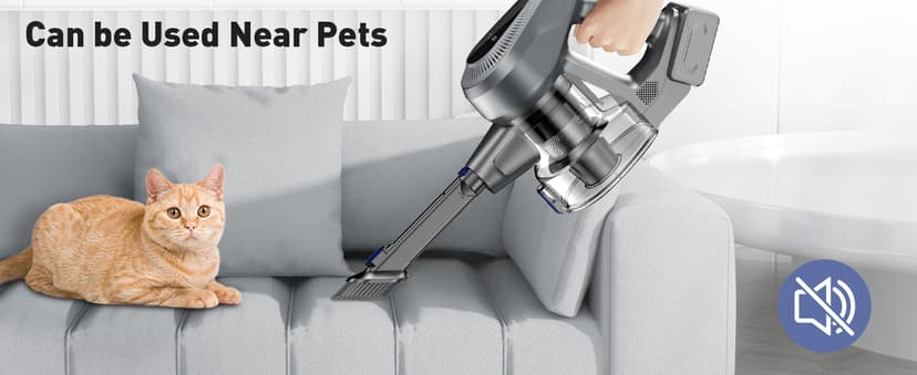 Cordless Vacuum Cleaner, Stick Vacuum Cleaners with 150AW Powerful Suction, Tangle-Free Tech for Home with LED Display for Carpet Hardwood Floor Pet Hair Car Cleaning