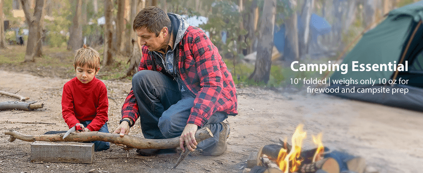 10 Inch Folding Saw Laser-Cut Teeth Pruning Saw for Tree Trimming, D2 Steel Hand Saws for Wood Cutting, 7 TPI Wood Saws Hand For Camping, Bushcraft, Gardening, Outdoor, Heavy-duty Garden Tool